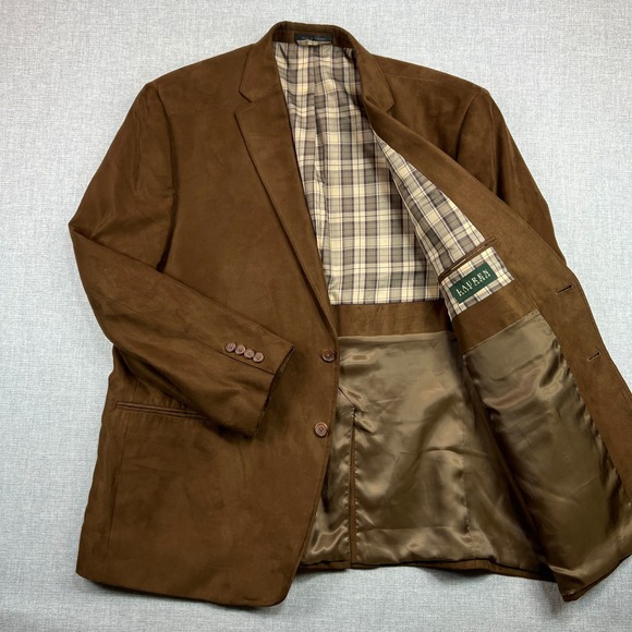 Lauren Ralph Lauren Other - Lauren Ralph Lauren Faux Suede Blazer Sport Coat Men 50R Brown Classic Academia